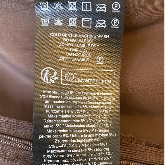 NWT Chocolate Brown Mille Satin Midi Skirt - Picture 16 of 16